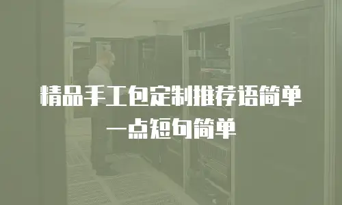 精品手工包定制推荐语简单一点短句简单