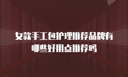 女款手工包护理推荐品牌有哪些好用点推荐吗
