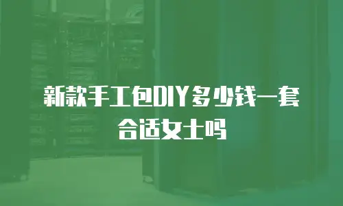新款手工包DIY多少钱一套合适女士吗
