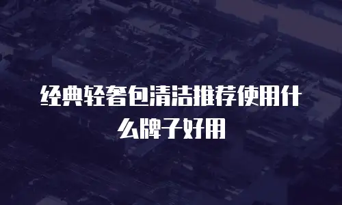 经典轻奢包清洁推荐使用什么牌子好用