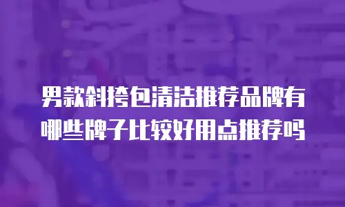 男款斜挎包清洁推荐品牌有哪些牌子比较好用点推荐吗