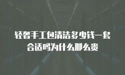 轻奢手工包清洁多少钱一套合适吗为什么那么贵