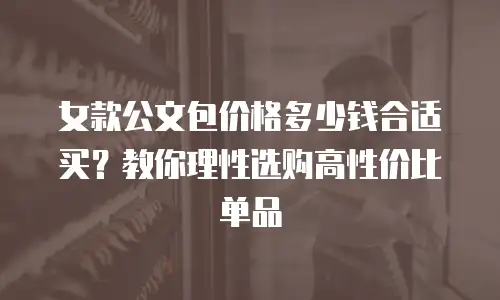 女款公文包价格多少钱合适买？教你理性选购高性价比单品