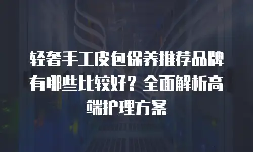 轻奢手工皮包保养推荐品牌有哪些比较好？全面解析高端护理方案