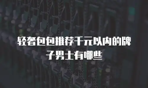 轻奢包包推荐千元以内的牌子男士有哪些