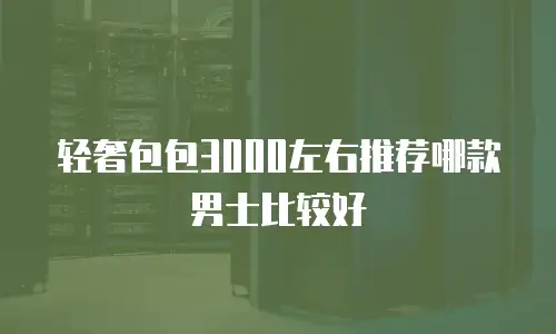 轻奢包包3000左右推荐哪款男士比较好