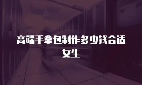 高端手拿包制作多少钱合适女生