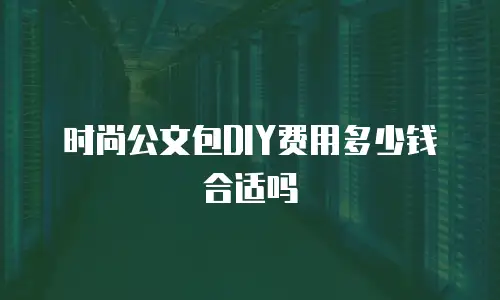 时尚公文包DIY费用多少钱合适吗
