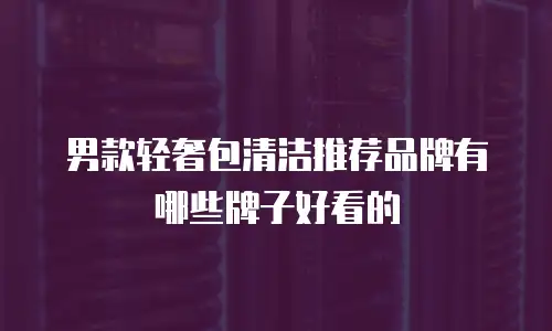 男款轻奢包清洁推荐品牌有哪些牌子好看的
