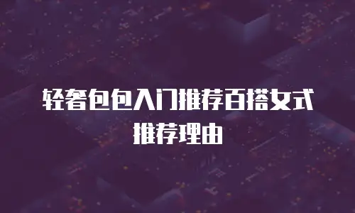 轻奢包包入门推荐百搭女式推荐理由
