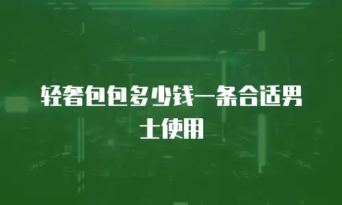 轻奢包包多少钱一条合适男士使用