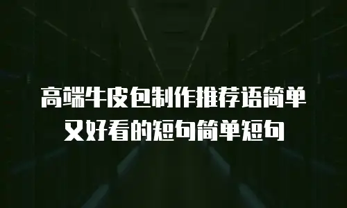 高端牛皮包制作推荐语简单又好看的短句简单短句