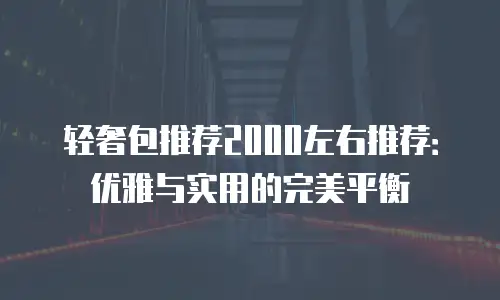 轻奢包推荐2000左右推荐：优雅与实用的完美平衡