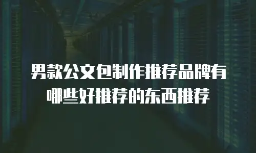 男款公文包制作推荐品牌有哪些好推荐的东西推荐