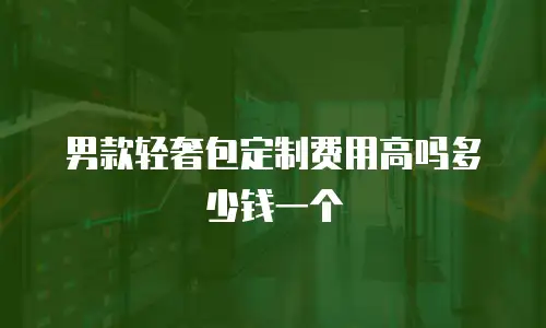 男款轻奢包定制费用高吗多少钱一个