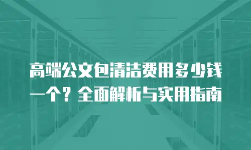 高端公文包清洁费用多少钱一个？全面解析与实用指南
