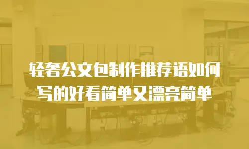 轻奢公文包制作推荐语如何写的好看简单又漂亮简单
