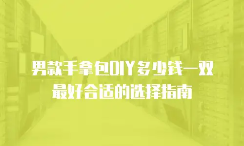 男款手拿包DIY多少钱一双最好合适的选择指南
