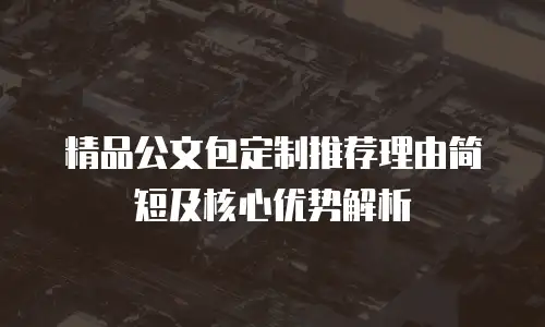 精品公文包定制推荐理由简短及核心优势解析