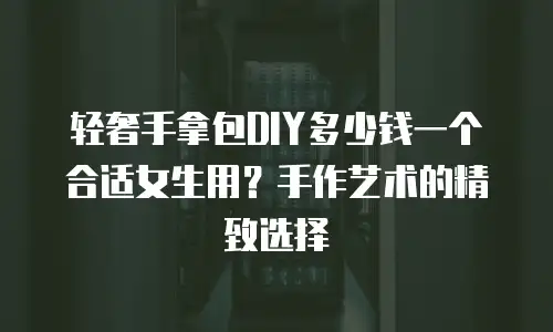 轻奢手拿包DIY多少钱一个合适女生用？手作艺术的精致选择