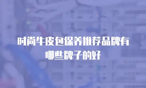 时尚牛皮包保养推荐品牌有哪些牌子的好
