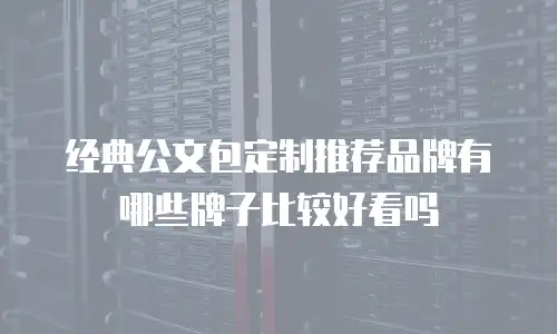 经典公文包定制推荐品牌有哪些牌子比较好看吗
