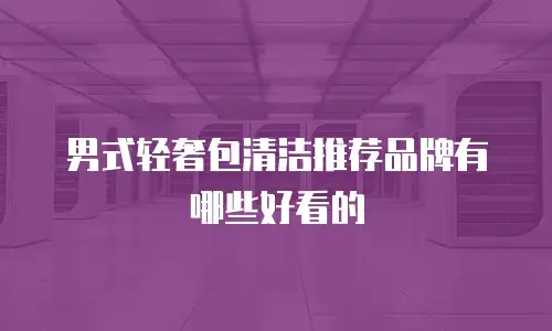 男式轻奢包清洁推荐品牌有哪些好看的