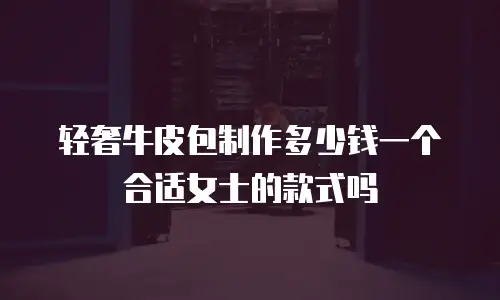 轻奢牛皮包制作多少钱一个合适女士的款式吗
