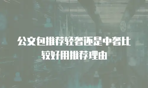 公文包推荐轻奢还是中奢比较好用推荐理由