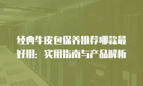 经典牛皮包保养推荐哪款最好用：实用指南与产品解析