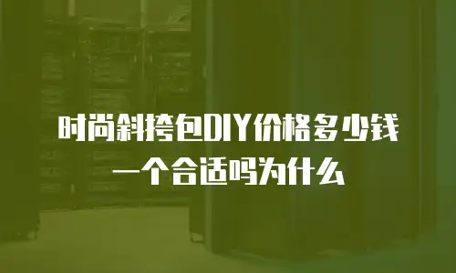 时尚斜挎包DIY价格多少钱一个合适吗为什么