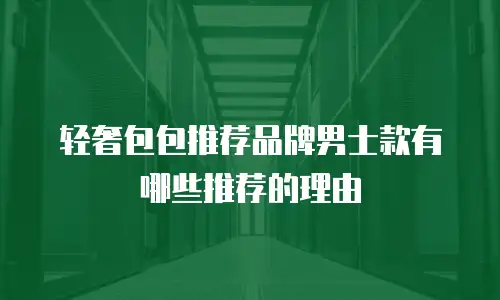 轻奢包包推荐品牌男士款有哪些推荐的理由