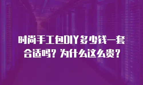 时尚手工包DIY多少钱一套合适吗？为什么这么贵？