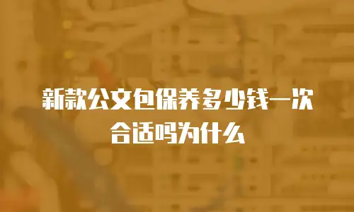 新款公文包保养多少钱一次合适吗为什么