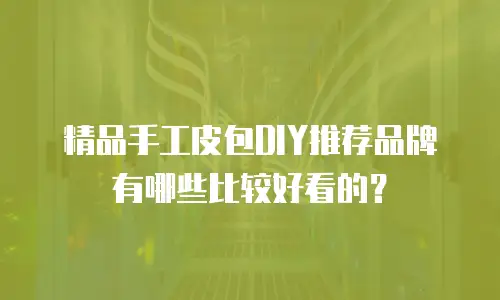 精品手工皮包DIY推荐品牌有哪些比较好看的？