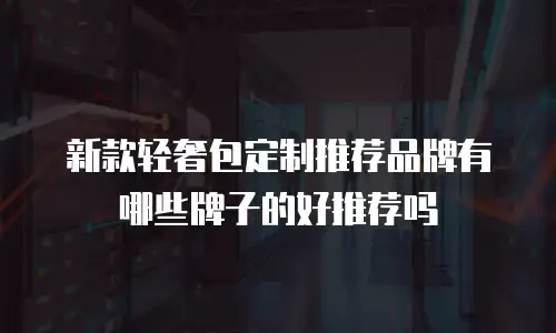 新款轻奢包定制推荐品牌有哪些牌子的好推荐吗