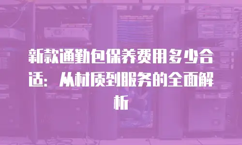 新款通勤包保养费用多少合适：从材质到服务的全面解析