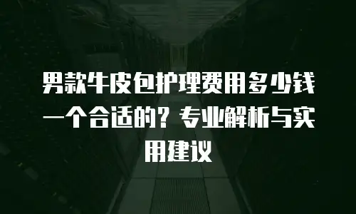 男款牛皮包护理费用多少钱一个合适的？专业解析与实用建议