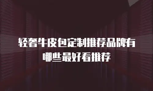 轻奢牛皮包定制推荐品牌有哪些最好看推荐