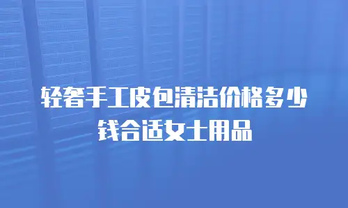 轻奢手工皮包清洁价格多少钱合适女士用品