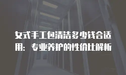 女式手工包清洁多少钱合适用：专业养护的性价比解析