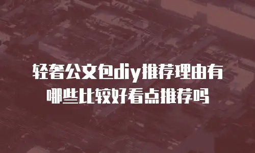 轻奢公文包diy推荐理由有哪些比较好看点推荐吗