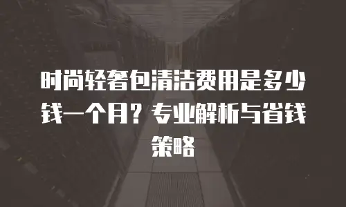 时尚轻奢包清洁费用是多少钱一个月？专业解析与省钱策略
