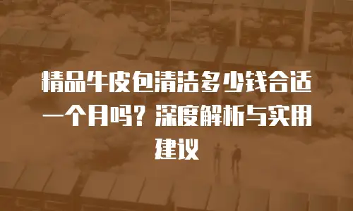 精品牛皮包清洁多少钱合适一个月吗？深度解析与实用建议