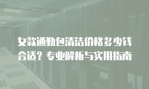 女款通勤包清洁价格多少钱合适？专业解析与实用指南