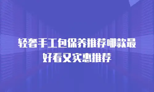 轻奢手工包保养推荐哪款最好看又实惠推荐