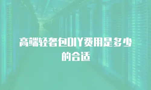 高端轻奢包DIY费用是多少的合适