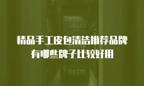精品手工皮包清洁推荐品牌有哪些牌子比较好用