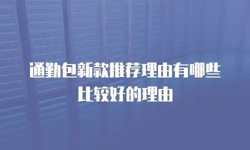 通勤包新款推荐理由有哪些比较好的理由