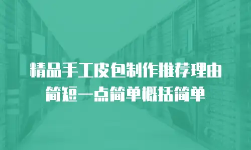 精品手工皮包制作推荐理由简短一点简单概括简单